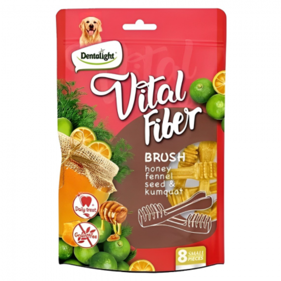 2.7" VITAL FIBER BRUSH HONEY, FENNEL SEED & KUMQUAT 80GR